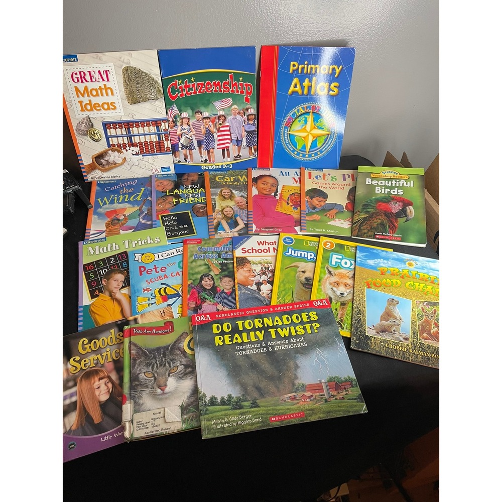 19 Childrens Educational Book Lot Scholastic Science Math Social Studies K-3